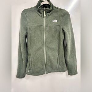 0044 The North Face Women's Olive Green Fleece Jacket
